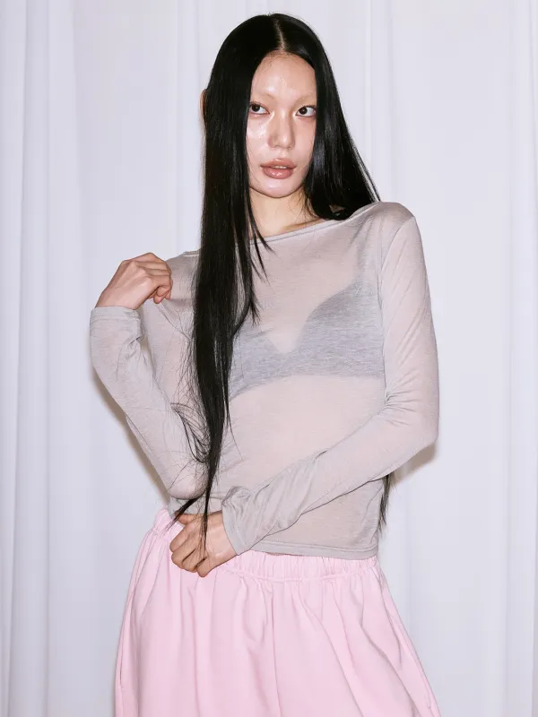 MYSTERIOUS SHEER SLEEVE - SAND GREY