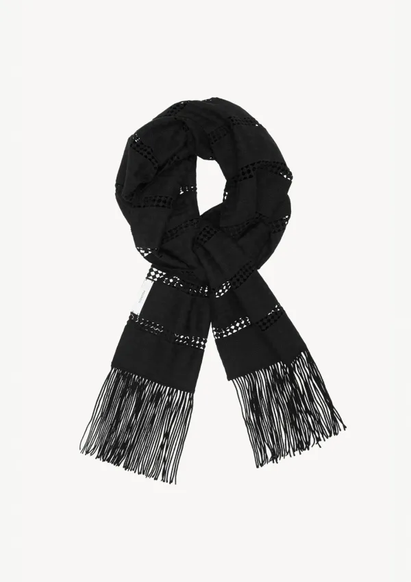 Fringe Scarf in Black