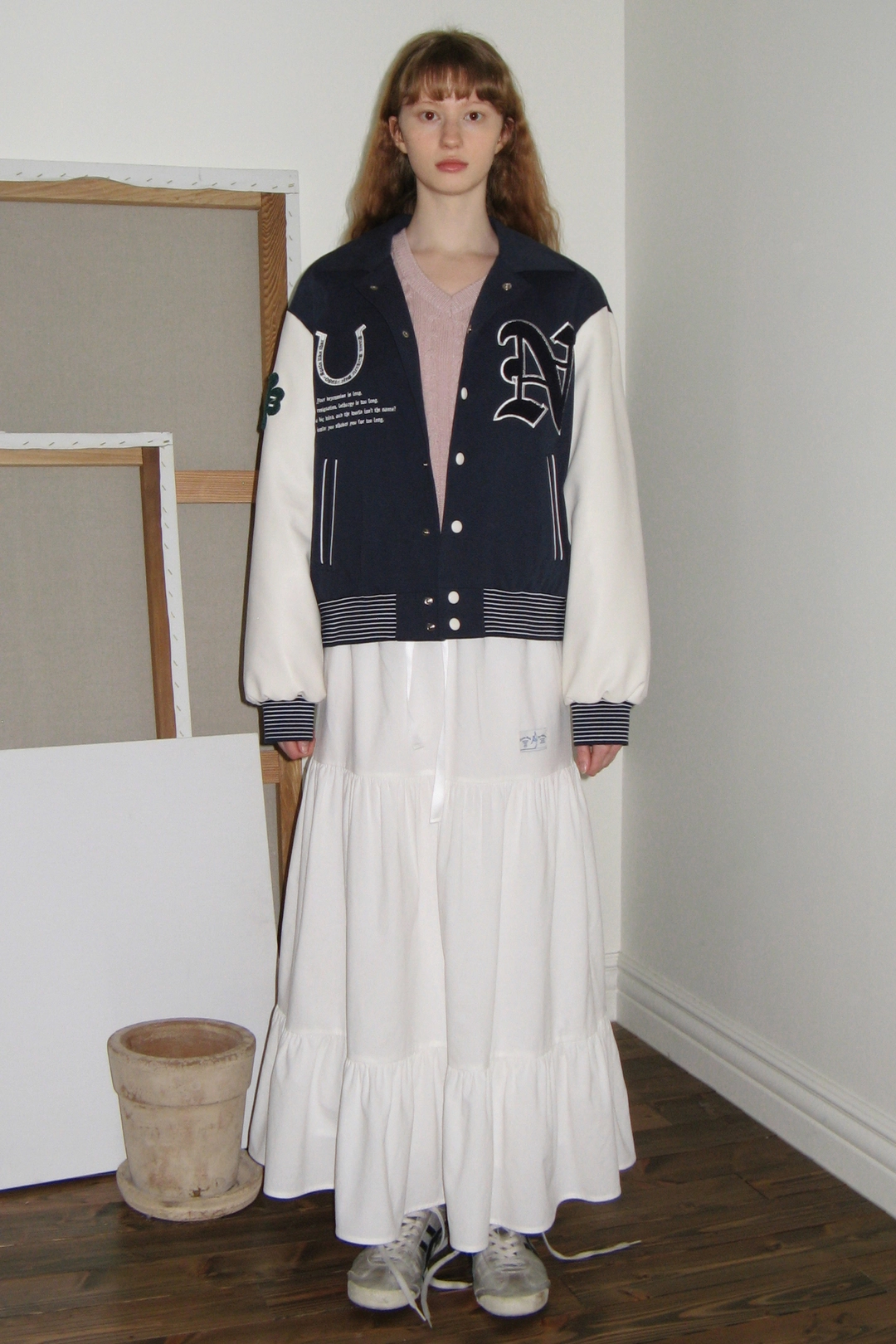 시눈 Fisher Slit Cable Knit Vest (Baby Pink) 상품 이미지 3