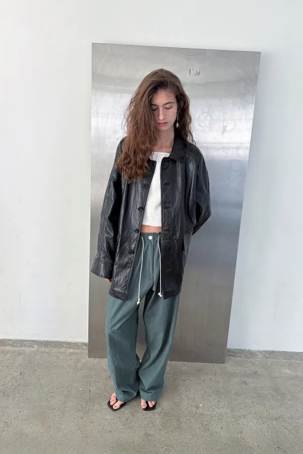 [Restock] soft wide pants_rich green [05/26 예약배송]