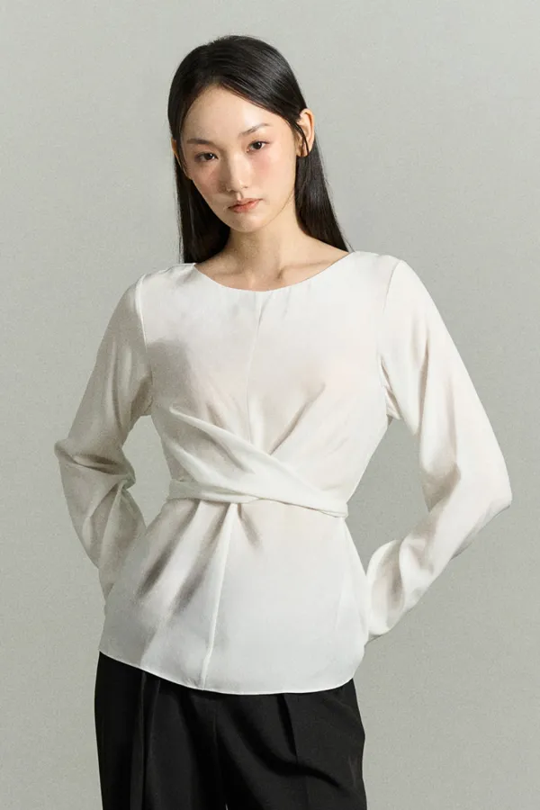 FRONT WRAP BLOUSE