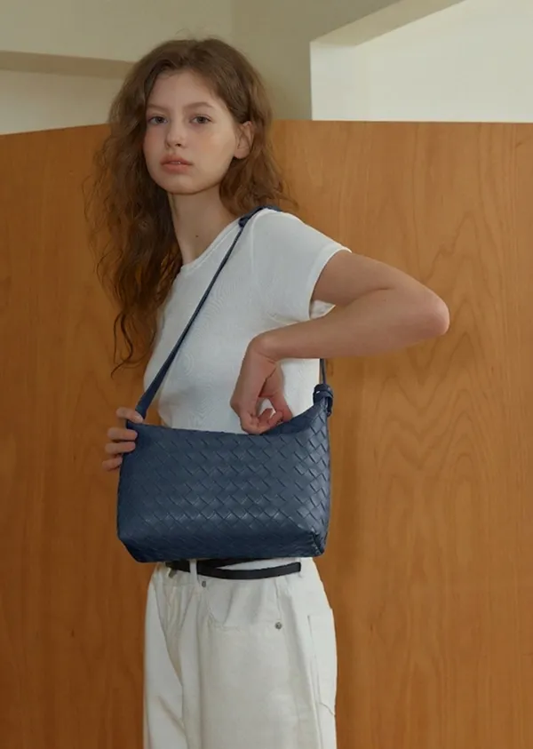 ANC WEAVING MESH MINI BAG_NAVY