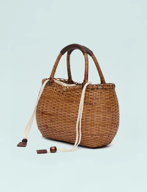 Bianco Rattan Bag (Brown)