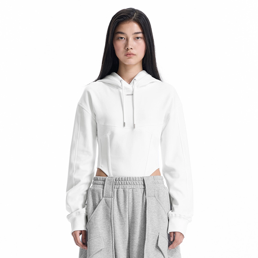 트리밍버드 Hooded Bodysuit [ White ] 상품 이미지 1
