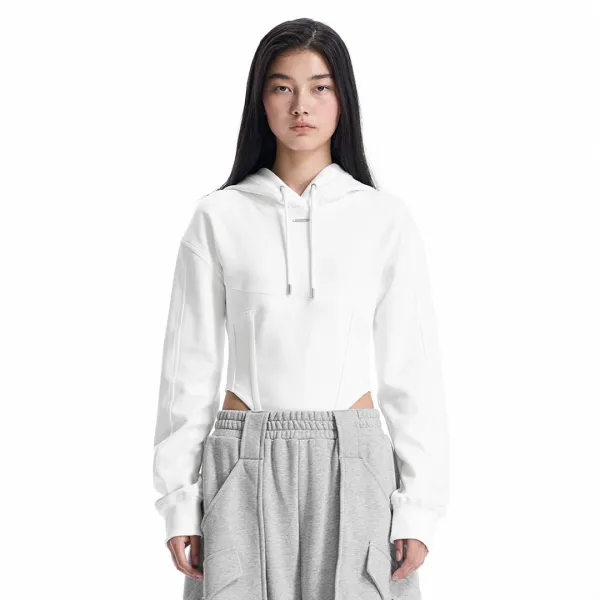 Hooded Bodysuit [ White ]