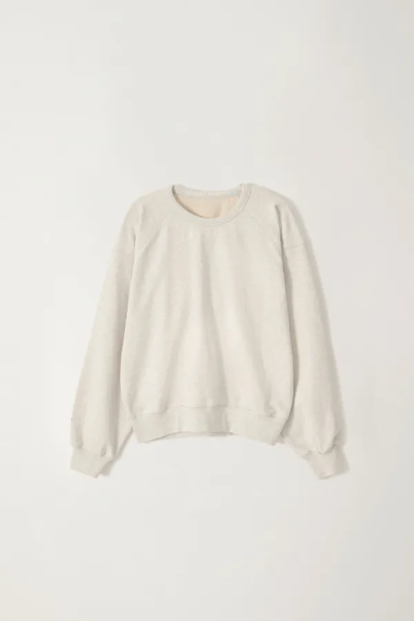 Cotton crewneck sweatshirt (Gray)