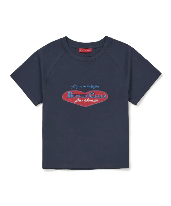 Bella Logo Tee-Blue Grey