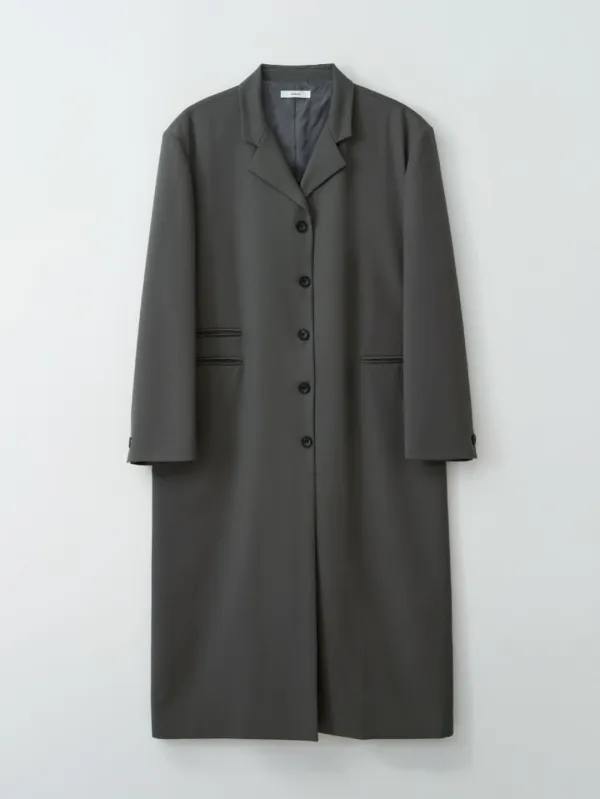 Classic tailored wool coat (khaki)