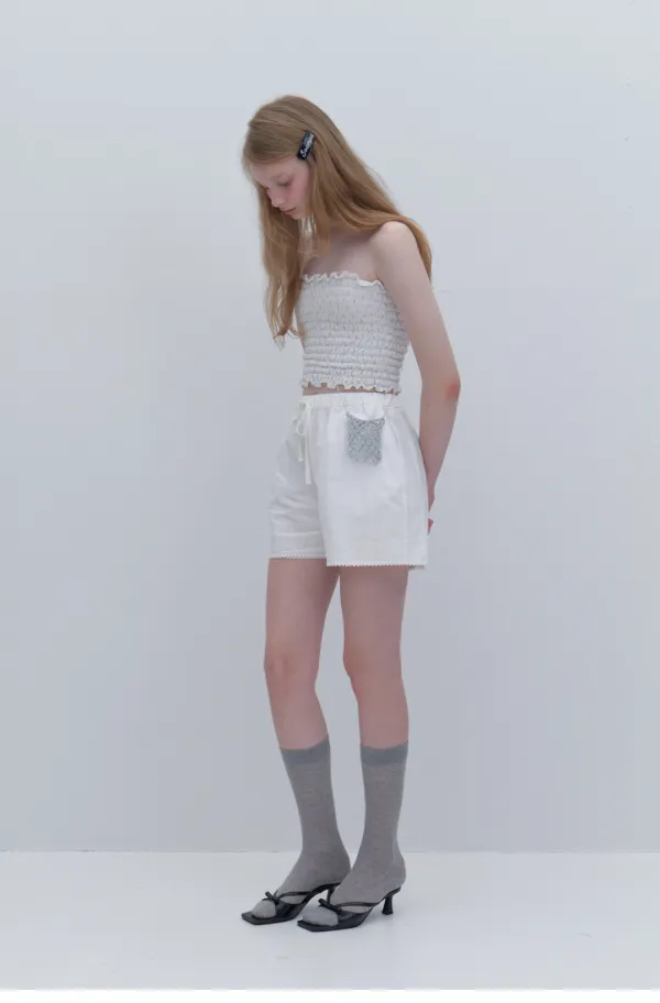 Logo Lacy Shorts (White)
