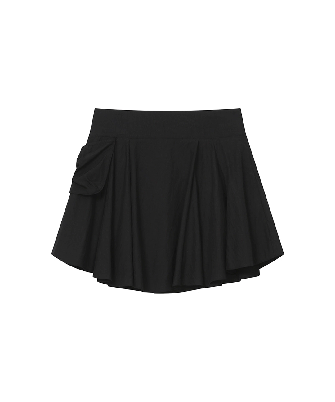 미세키서울 [레이 PICK] Draped side pocket midi skirt BLACK 상품 이미지 2