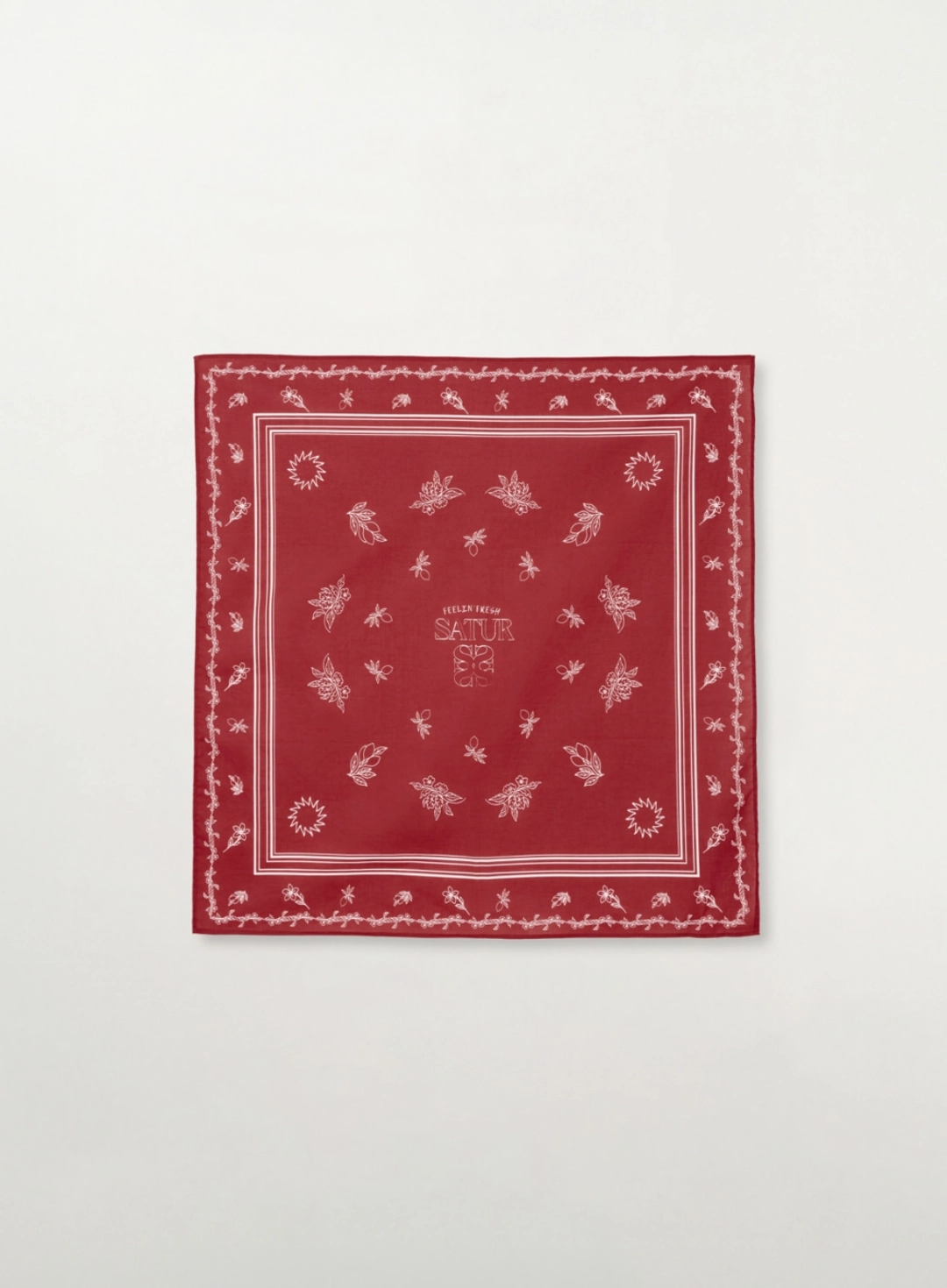 세터 Graphic Cotton Scarf - Red 상품 이미지 1