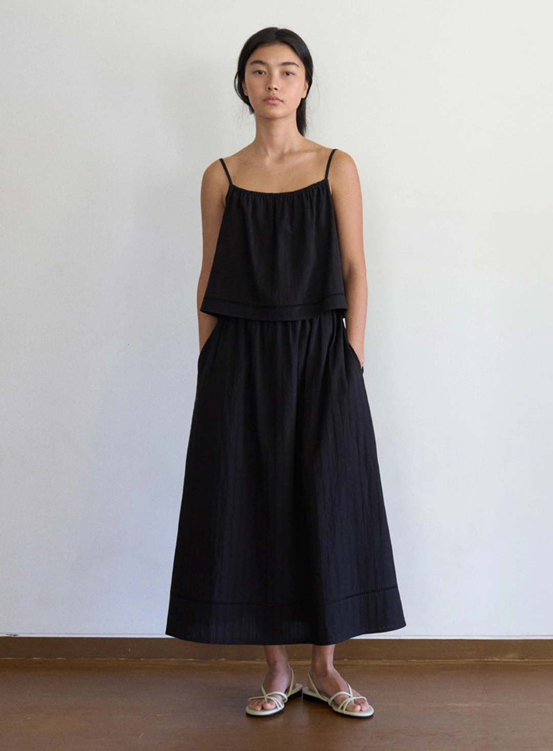 망고매니플리즈 BRIDGE COTTON ONE PIECE_BLACK 상품 이미지 3