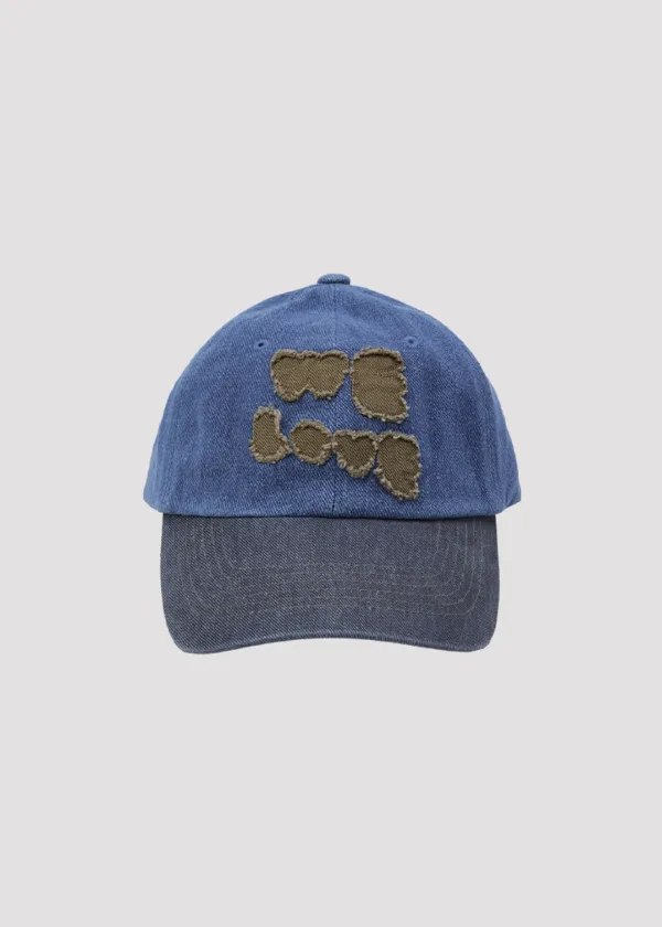 CAP APPLIQUE WE LOVE BLUE DENIM