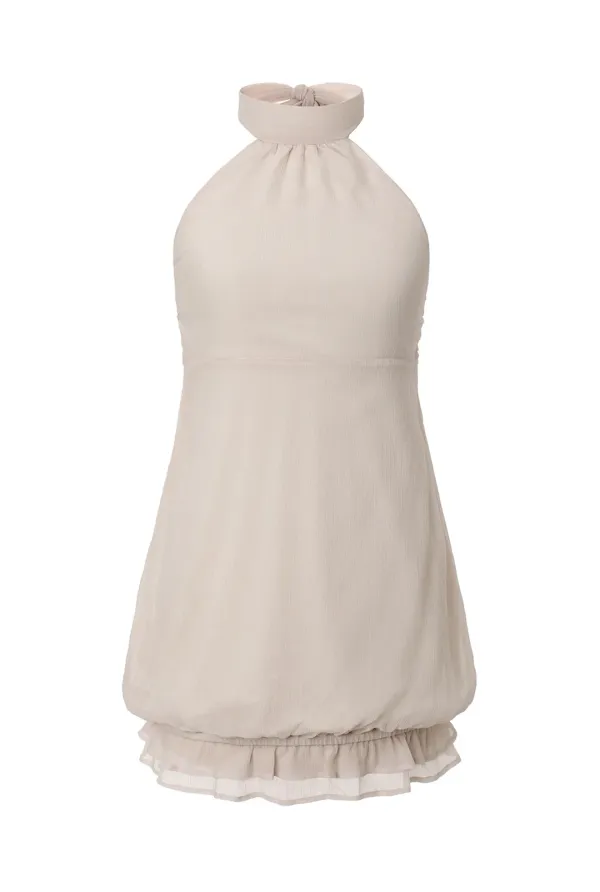 Sheer halter dress