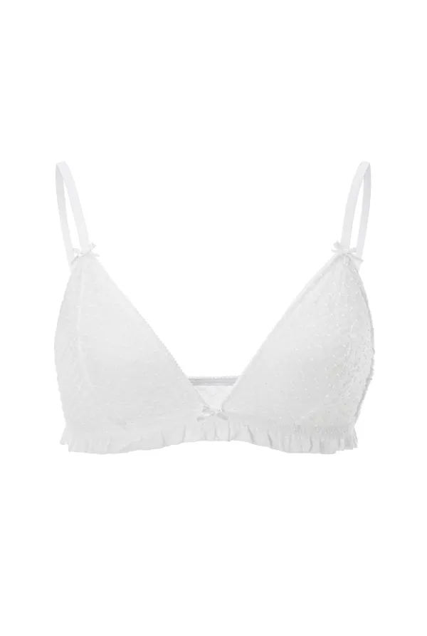 Puffy lace bralette