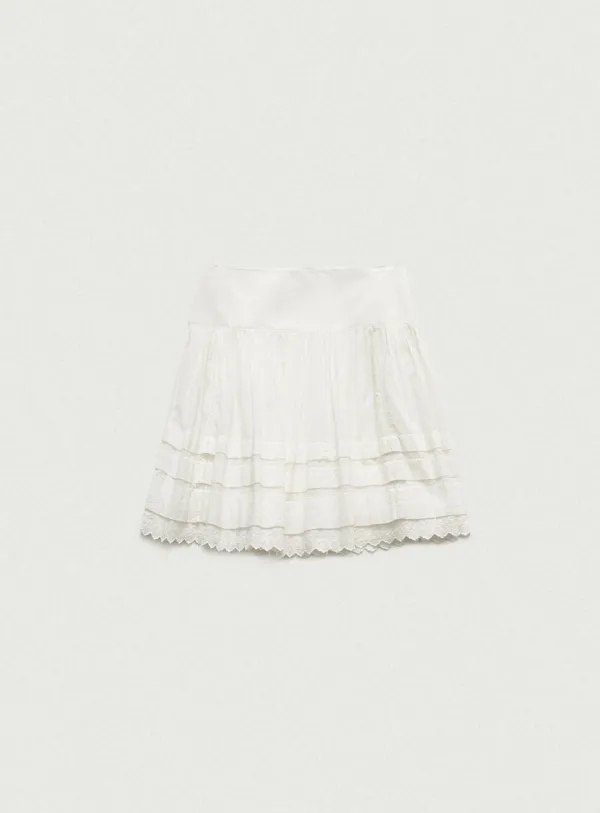 Elin Lace Midi Skirt_Ivory