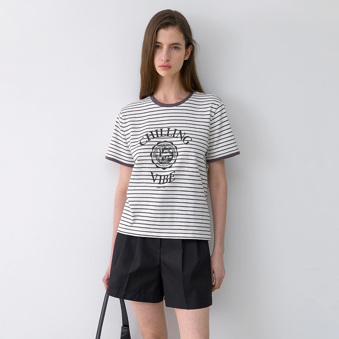 아뜰리에 나인 (T-7043)STRIPE VIBE TEE 상품 이미지 2