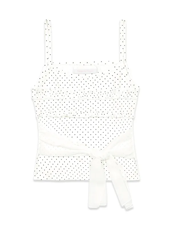 FRILL RIBBON TANK TOP (IVORY)