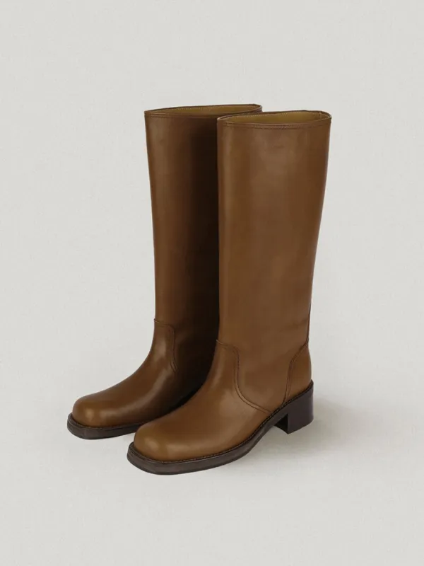 Tan Guiliver Knee Boots