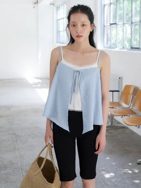 (6/2 예약발송)REVERSIBLE OPEN BLOUSE - SKYBLUE