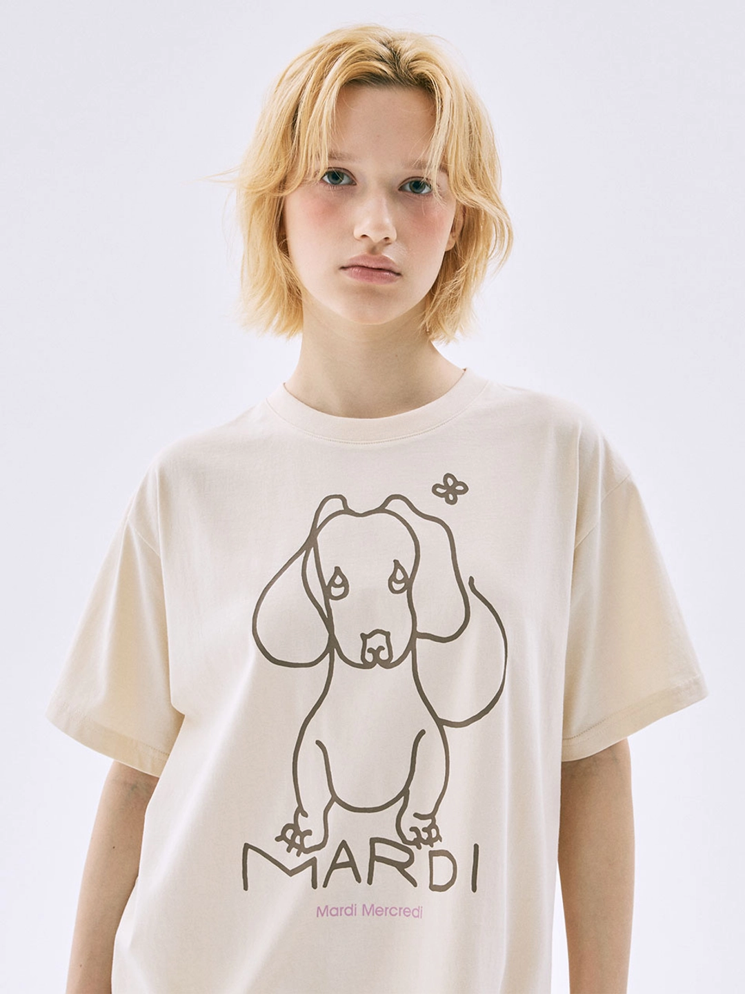 마르디 메크르디 [6/4 순차배송] TSHIRT DDANJI CH.02_BUTTER TAUPE 상품 이미지 2