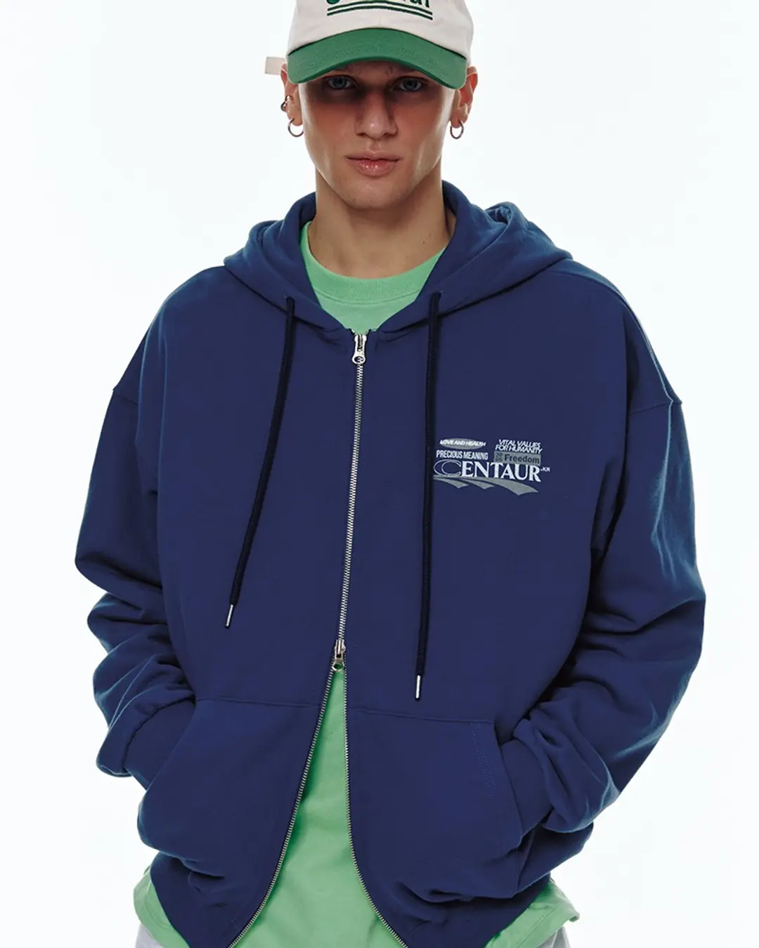 센토르 CENTAUR FREEDOM 2-WAY HOOD ZIP-UP_NAVY 상품 이미지 2