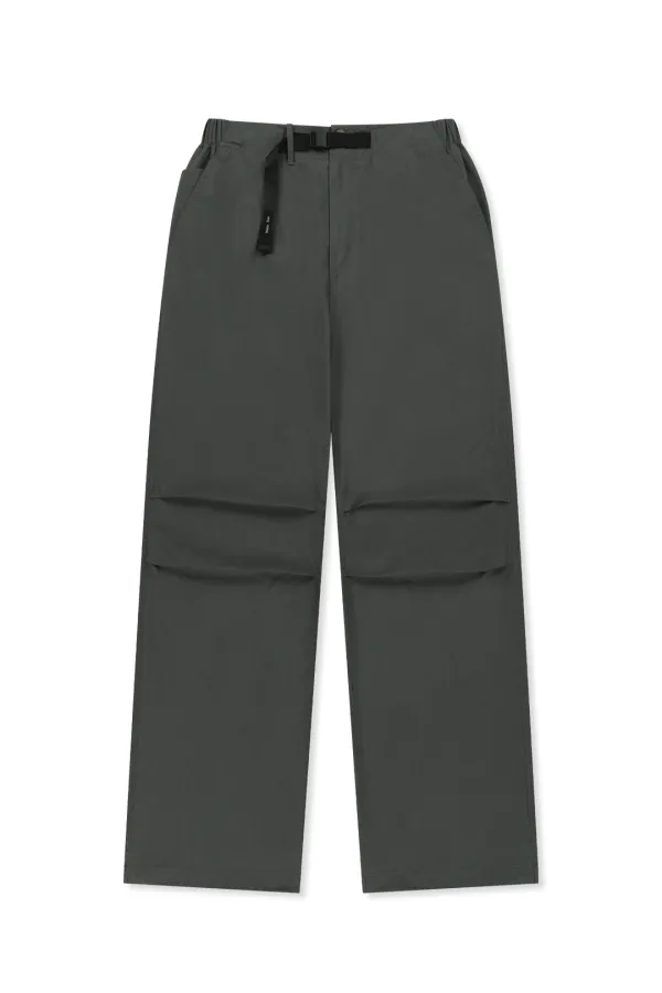 STRAP BELTED PANTS FOR MEN IN CHARCOAL