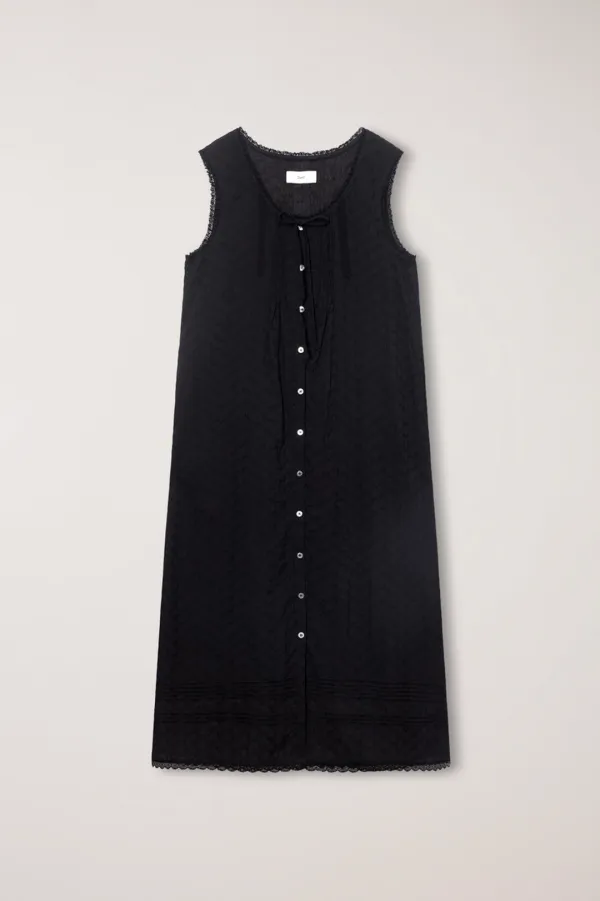 NEEDLEWORK BABYDOLL DRESS BLACK_UDDR6B225BK