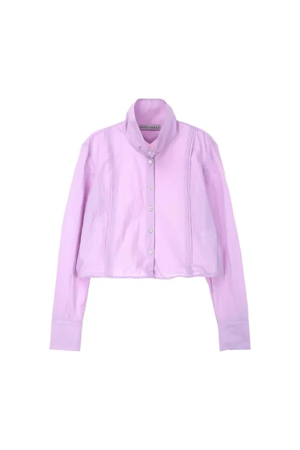 Wired Crop Shirt, Lavender