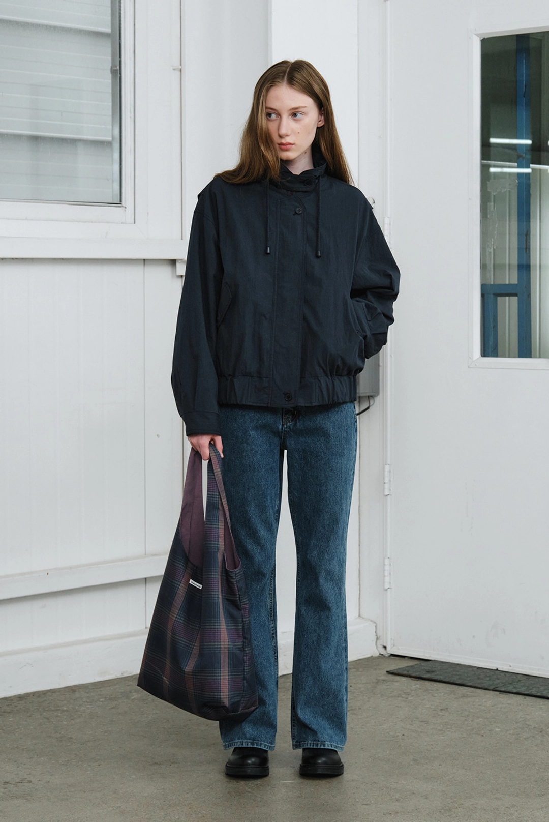 브렌다 브렌든 NCFV string blouson - navy 상품 이미지 2
