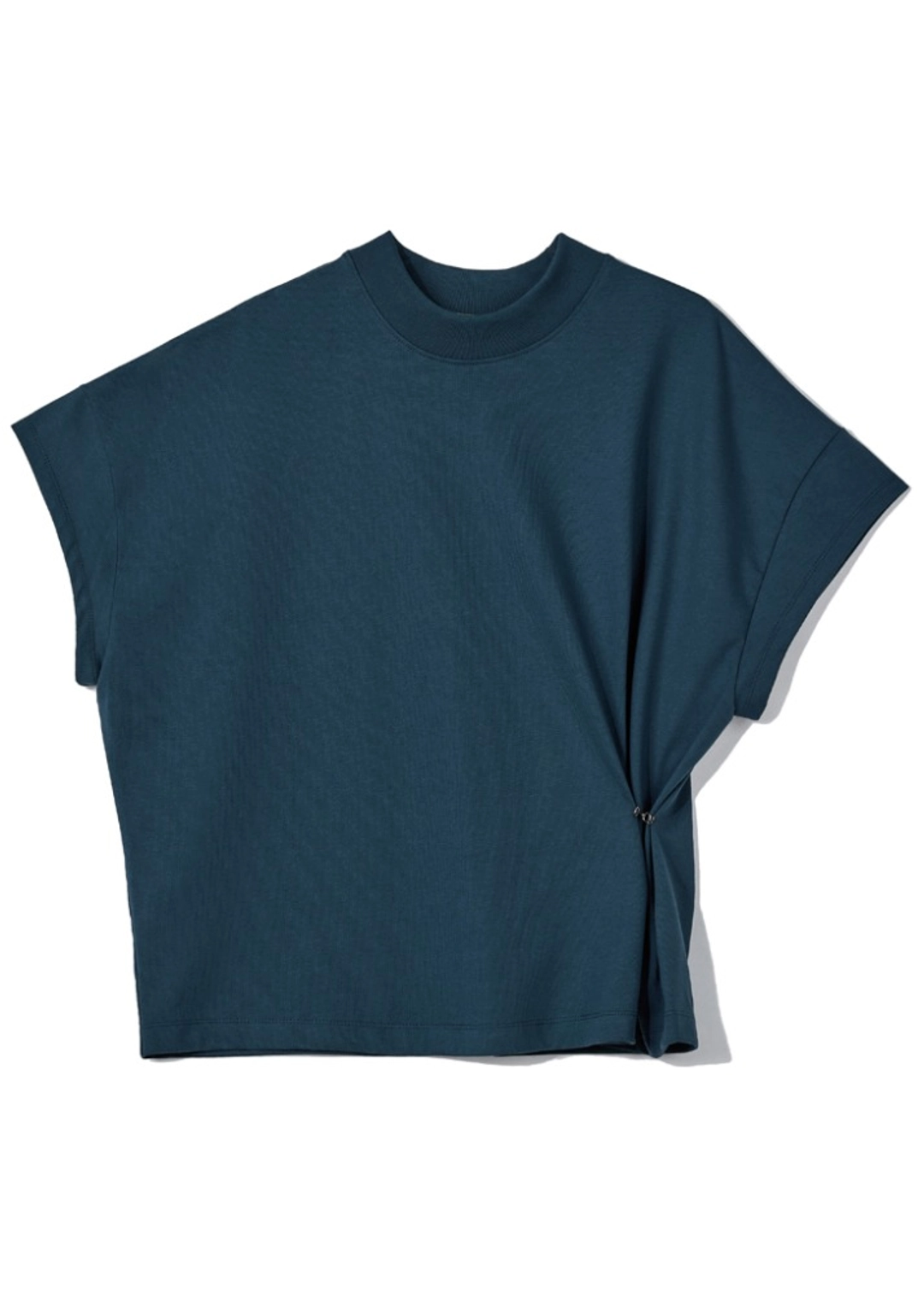 메종드이네스 MOCK NECK SIDE HOOK T-SHIRT_BLUE 상품 이미지 1