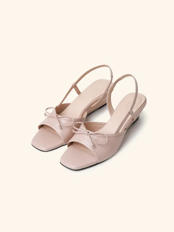 RIBBON wedge slingback / 인디핑크