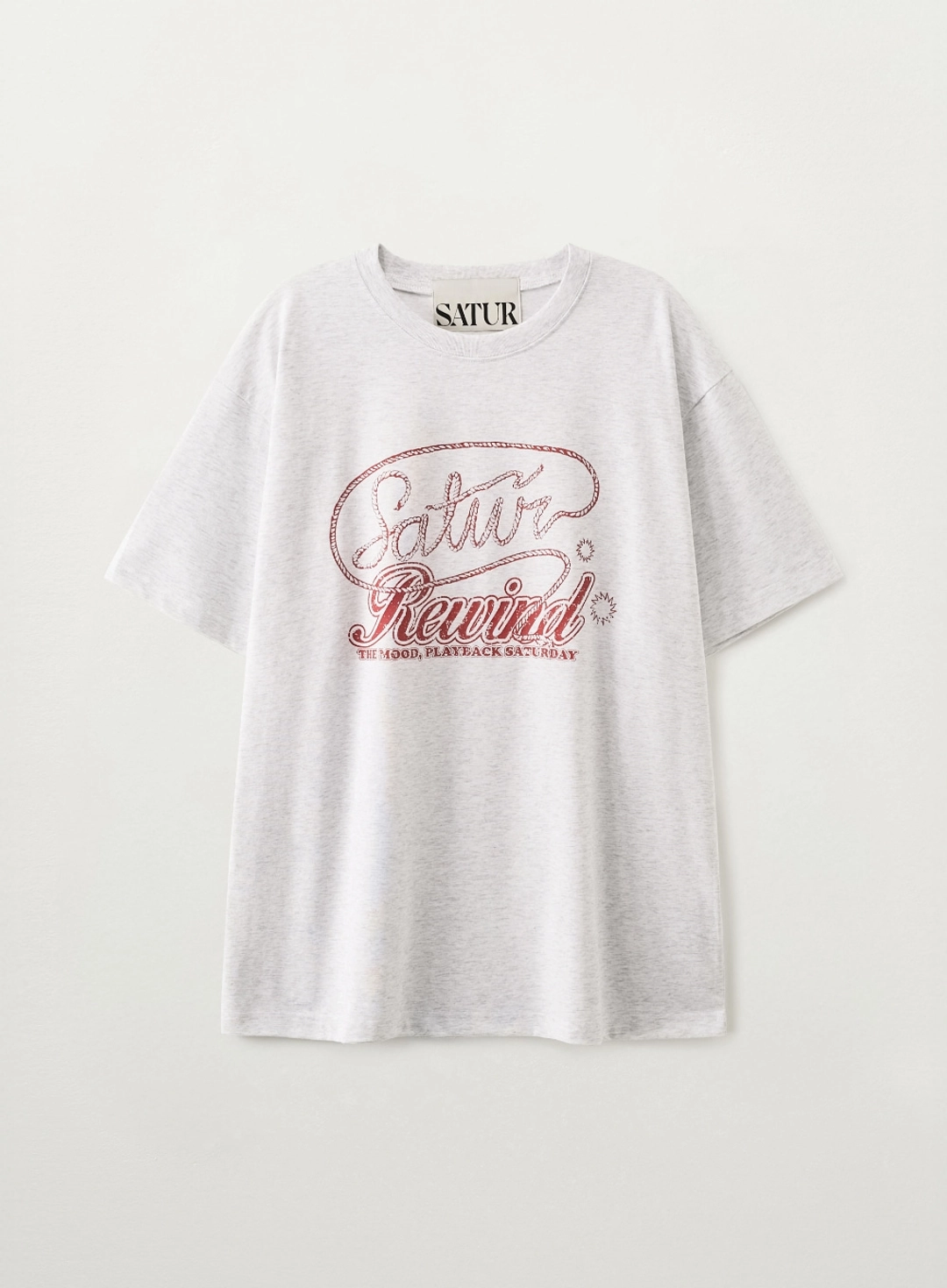 세터 Rewind Graphic T-shirt - Melange White 상품 이미지 1