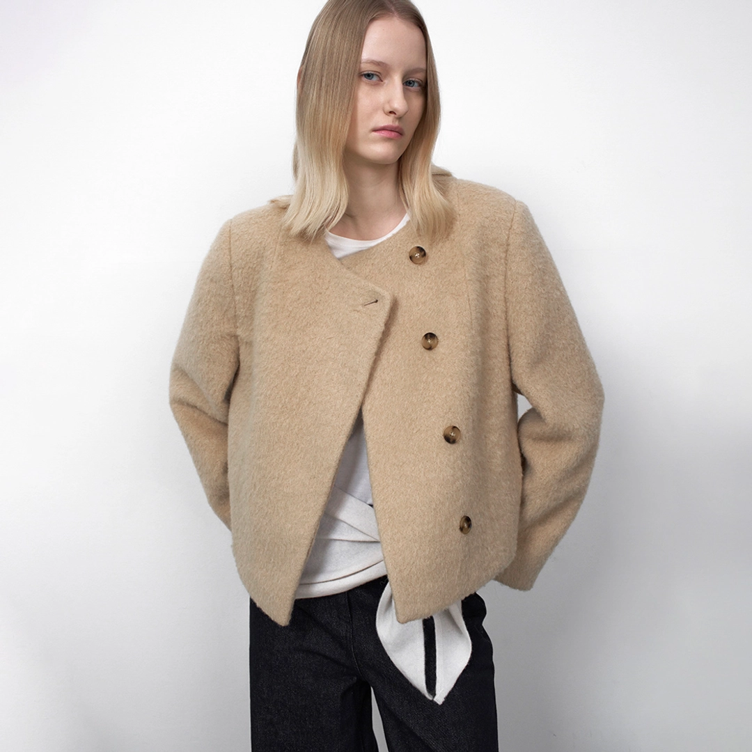아뜰리에 나인 (JK-3052)HAIRY WOOL ROUND NECK JACKET 상품 이미지 2