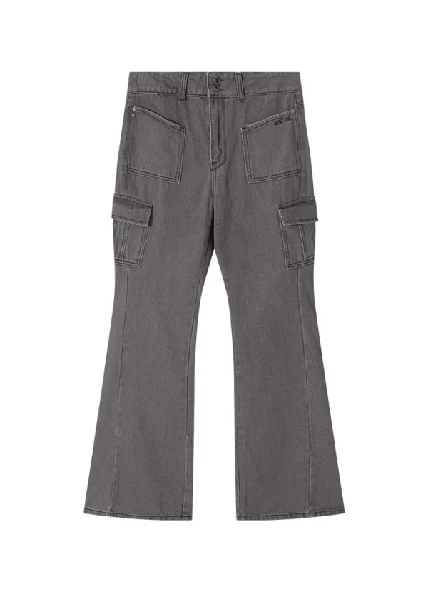 WADE CARGO BOOTCUT PANTS / CHARCOAL