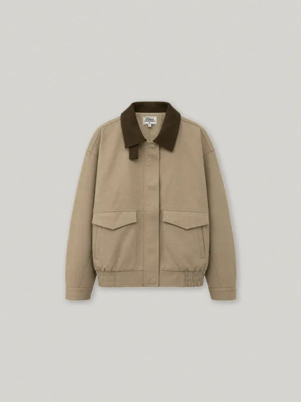 MILD COTTON BLOUSON JACKET (BEIGE)