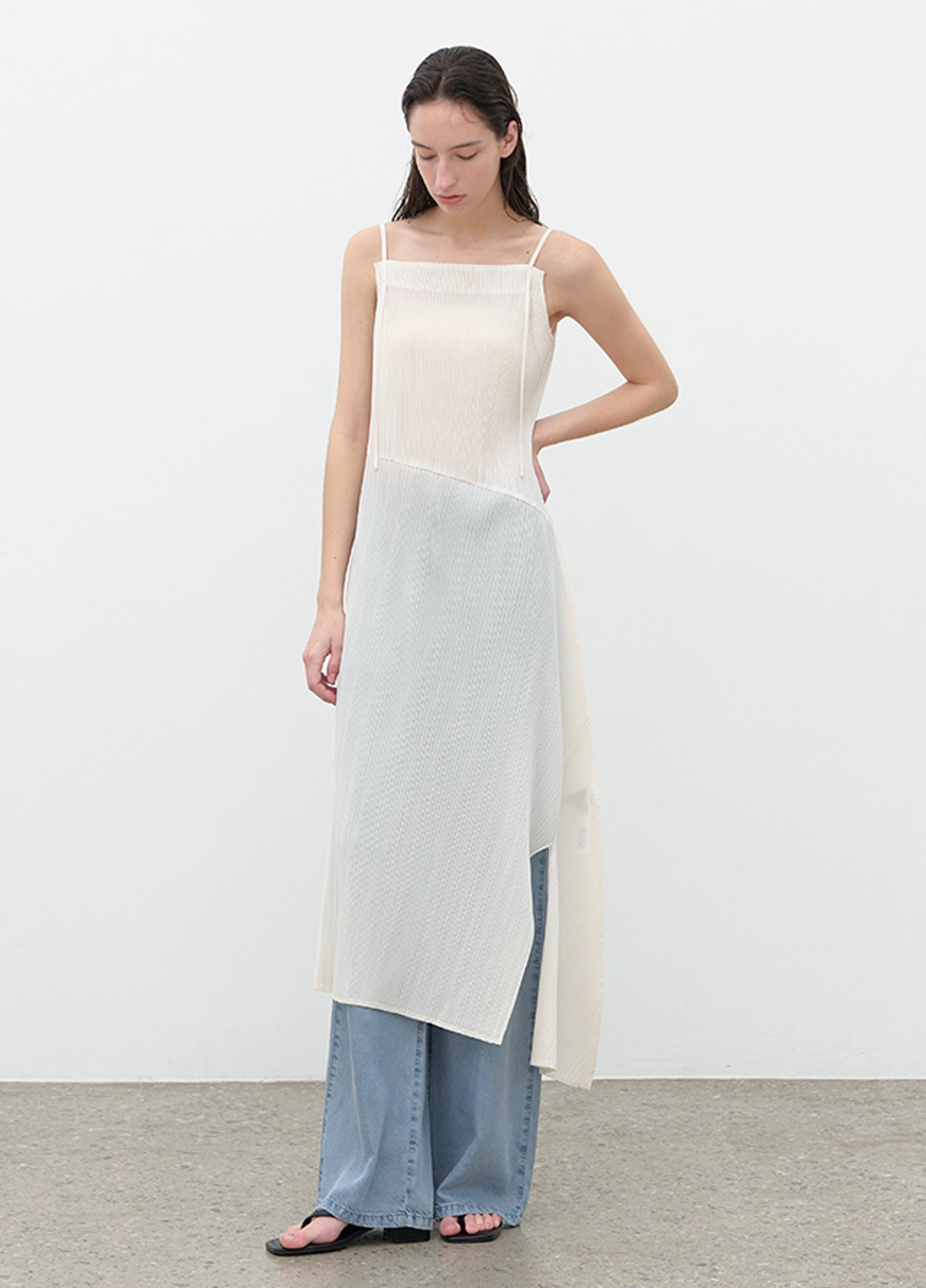아뜰리에 나인 (OP-6307)PLEATS STRING LAYERED DRESS 상품 이미지 3