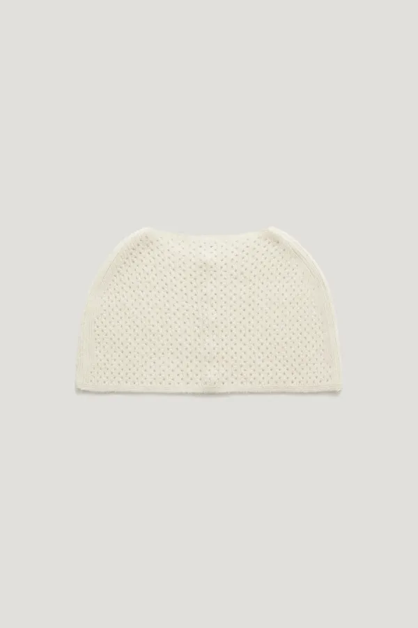 [ALPACA 11%, MOHAIR 12%] MUTE ALPACA KNIT CAPE_IVORY / ₩159,000