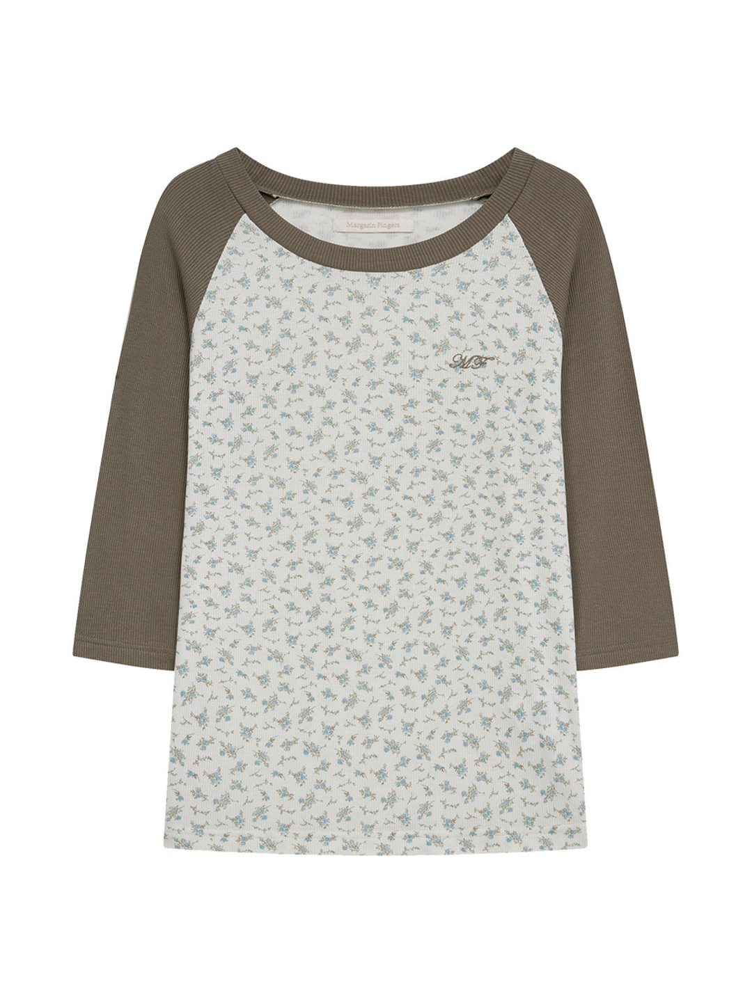 마가린핑거스 FLORAL RAGLAN T-SHIRT (KHAKI BEIGE) 상품 이미지 2