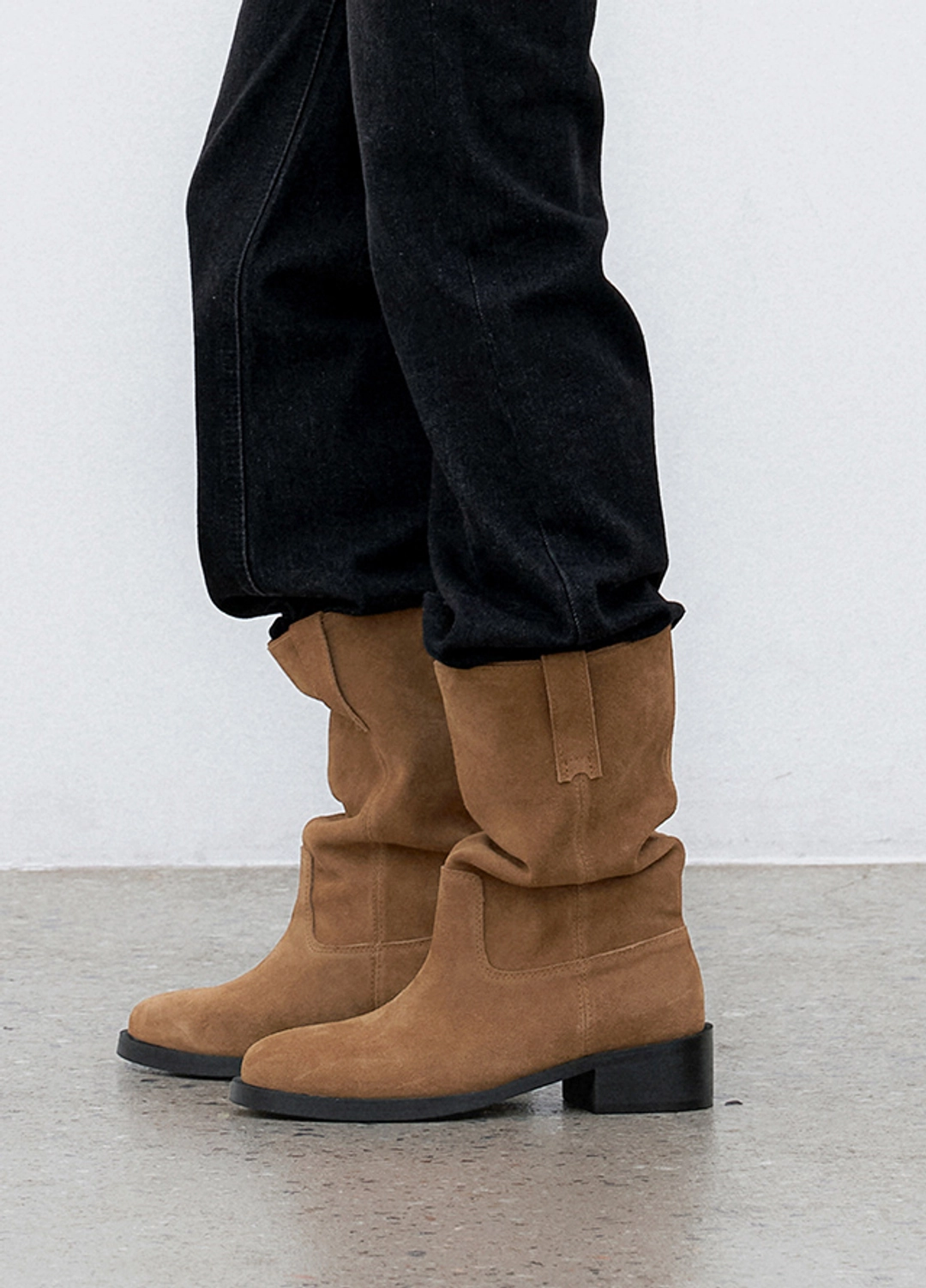 아뜰리에 나인 (Z-SH-3471)COW SUEDE MIDDLE BOOTS 상품 이미지 2