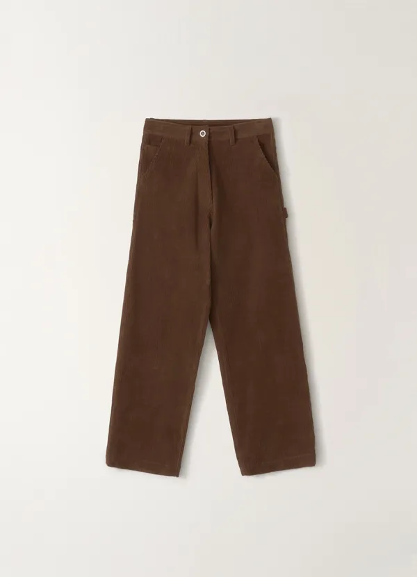 Corduroy carpenter pants (Dark brown)