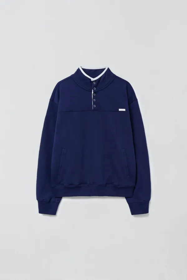 HALF-ZIP SWEAT_NAVY