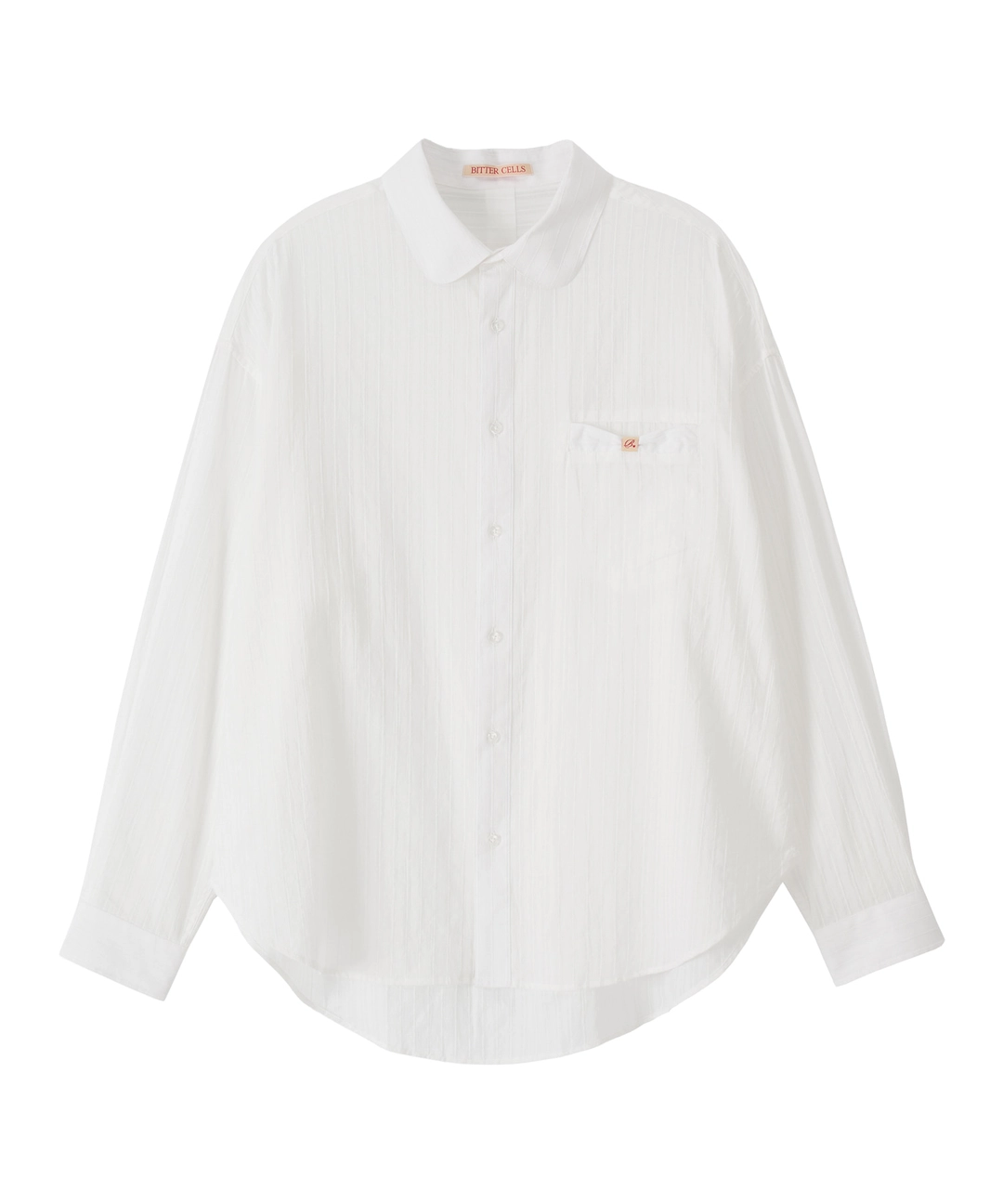 비터셀즈 Ribbonette Overfit Shirt-White 상품 이미지 1