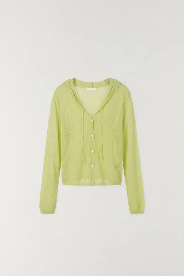 후드 가디건 LIGHT GREEN