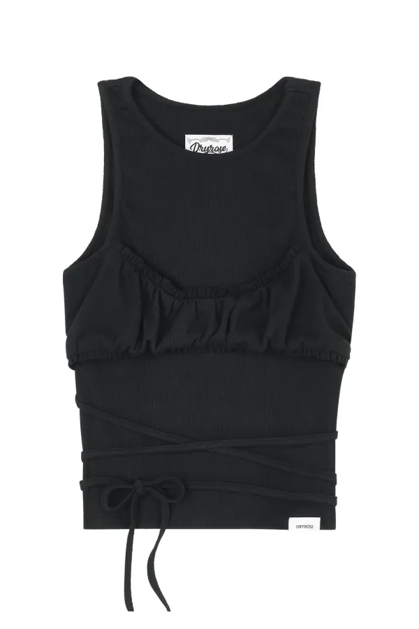 FRILL STRING CAMI TOP (BK)