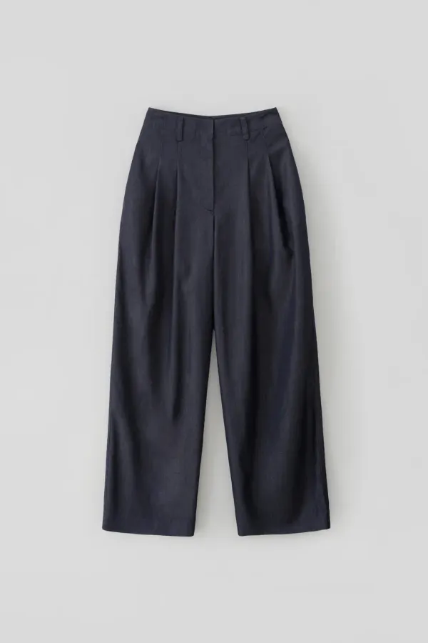 Stitch Two Tuck Pants_Indigo