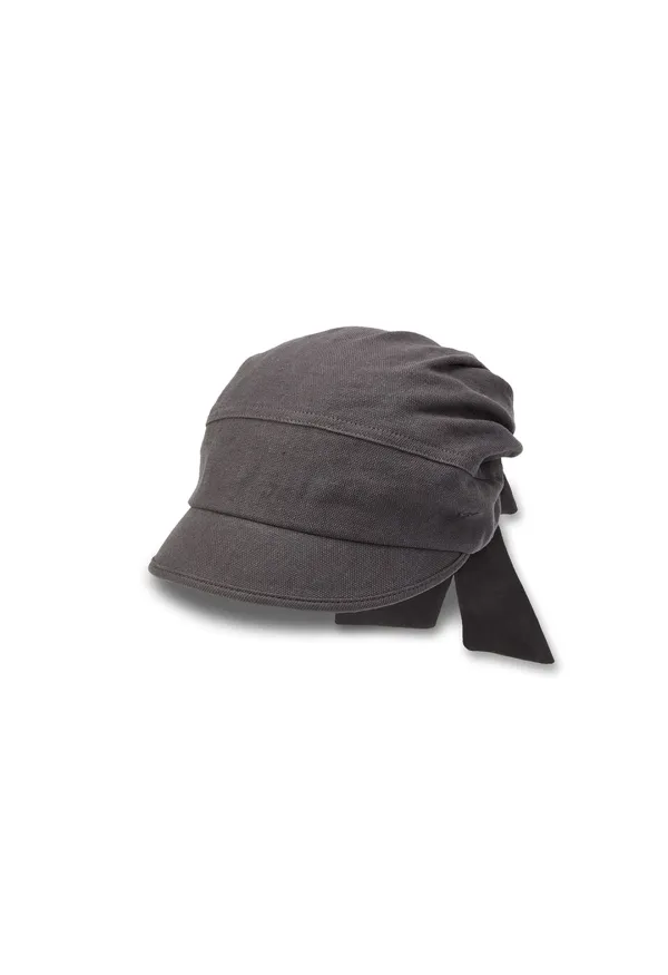 [6/16 DELIVERY] LINEN TIE-UP HAT, CHARCOAL