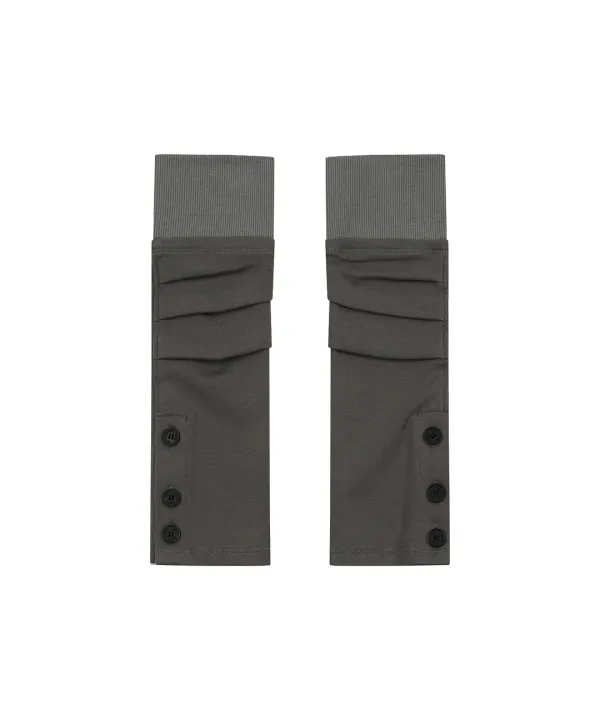 Pleats button arm warmer GREY