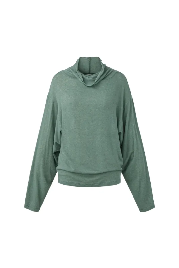 [1st REORDER] LOOSE-FIT DROP MOCK NECK TOP [MINT]