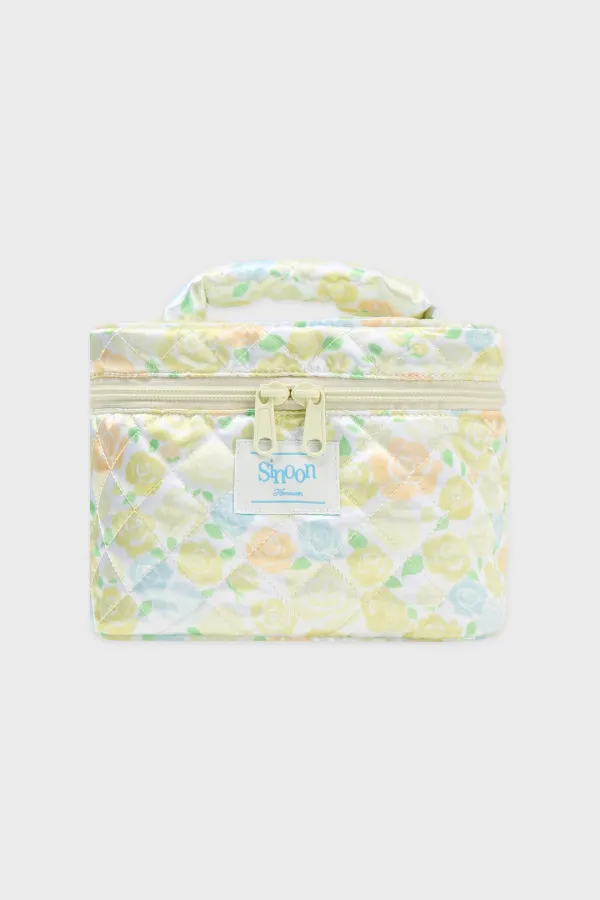 Rose Quilted Pouch (Yellow)